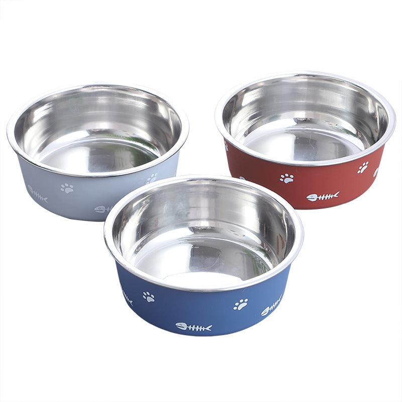 Tigela em Aço Inoxidável para Cães Médios e Grandes – Antiderrapante, Durável, Isolada, para Comida e Água