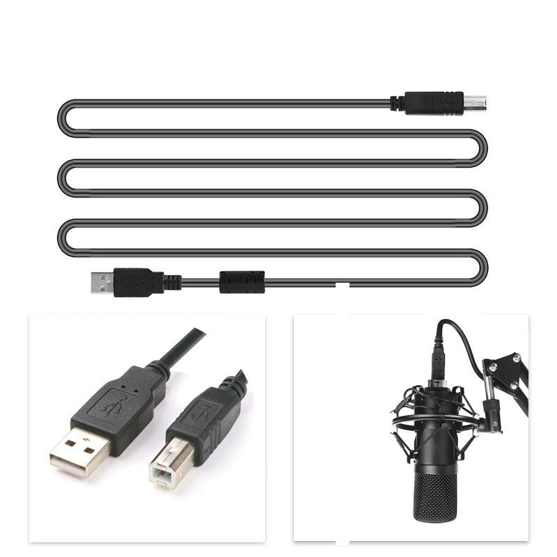 Microfone Profissional com Suporte – Perfeito para Podcasts e Streaming