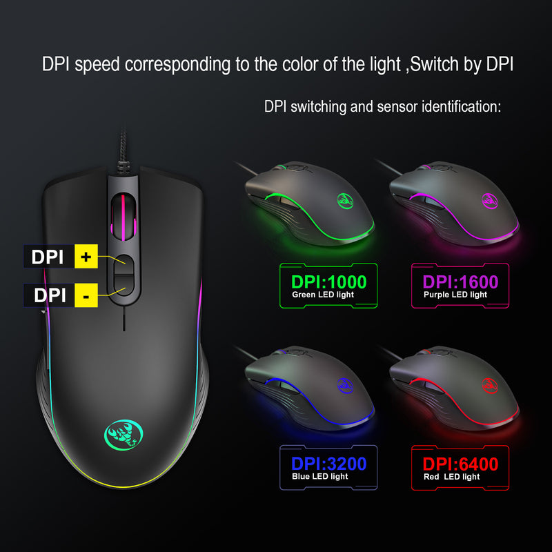 Rato com Fios para Gaming – Luminoso, Preciso e Estiloso