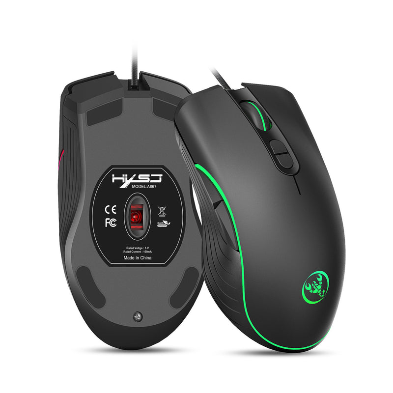 Rato com Fios para Gaming – Luminoso, Preciso e Estiloso