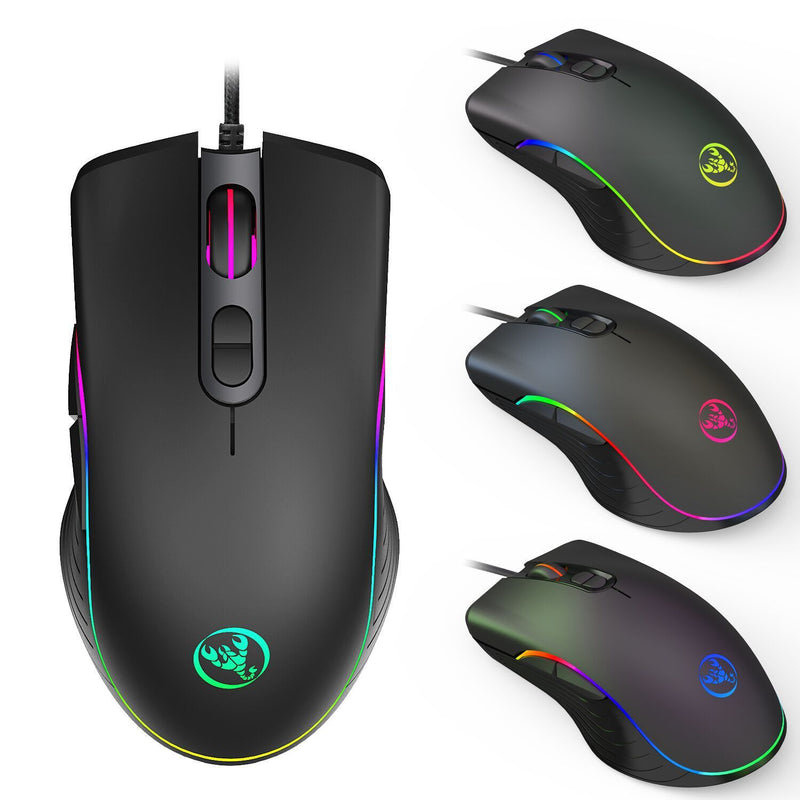 Rato com Fios para Gaming – Luminoso, Preciso e Estiloso
