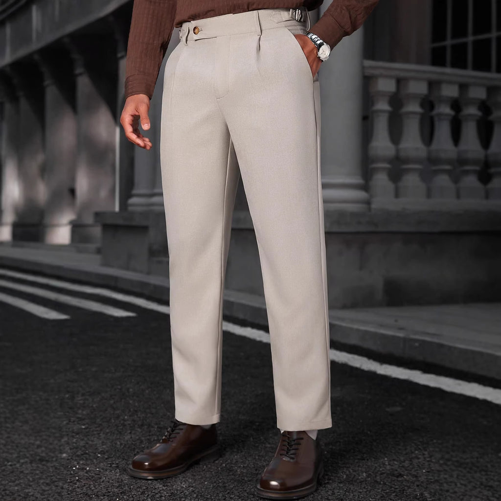 Men's Business Formal Suit Trousers Straight-Leg Pants