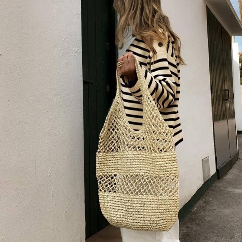 Top Listrado Manga Longa Estilo Crochê