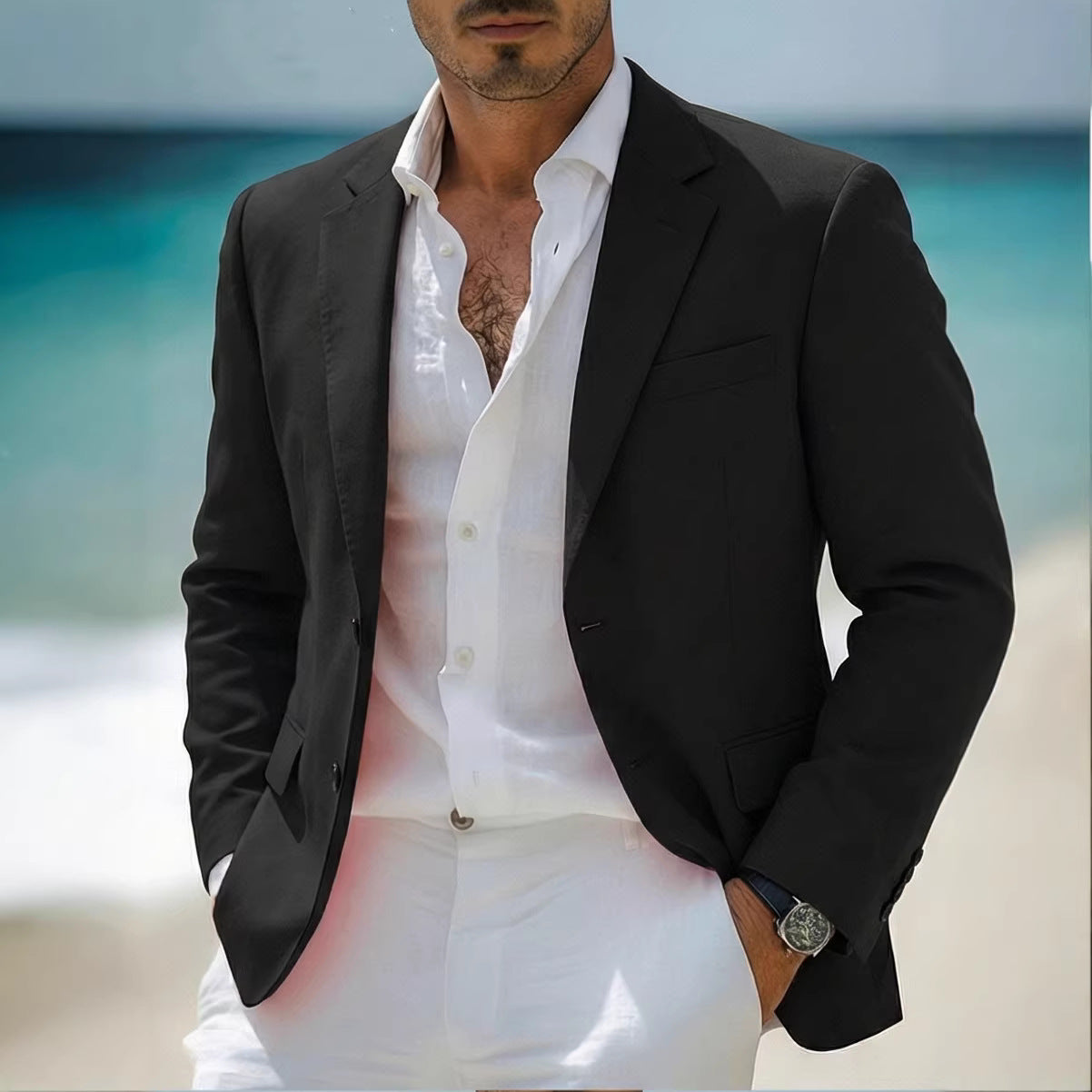 Men's Fashionable Bad-Boy Style Casual Jacket