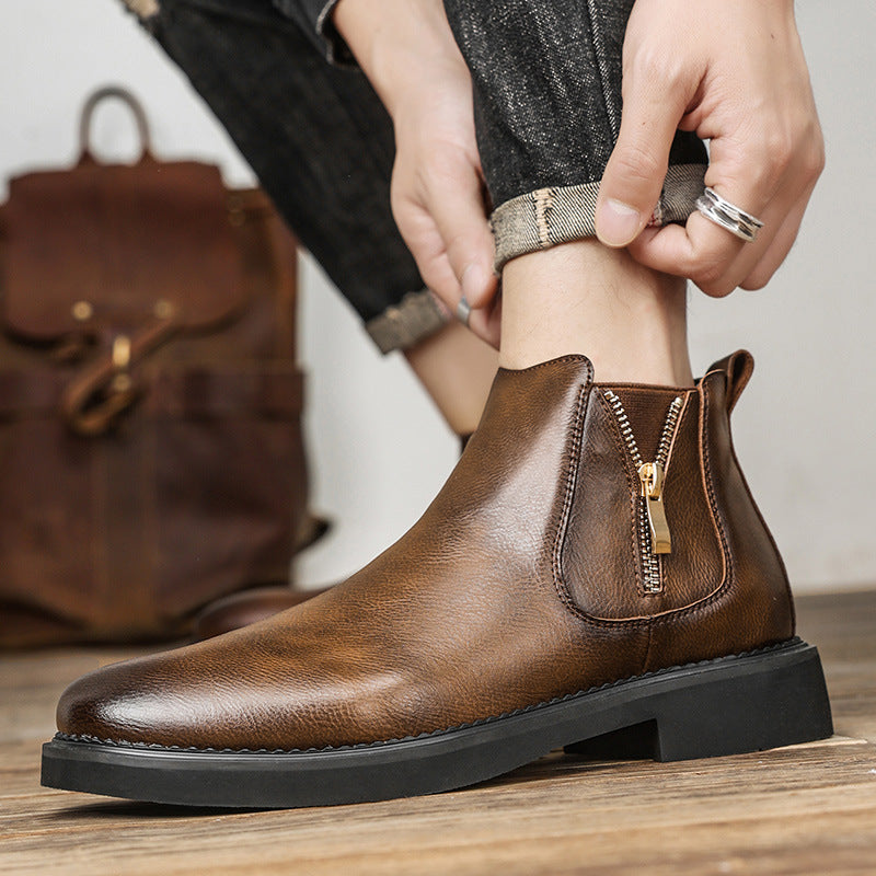 Slip-on Business High-top Casual Ankle Boots