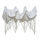 Folding garden gazebo in several types - 3x4.5 meters - white gazebo-2