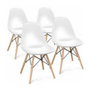 4 modern dining chairs, 4 colors - white-0