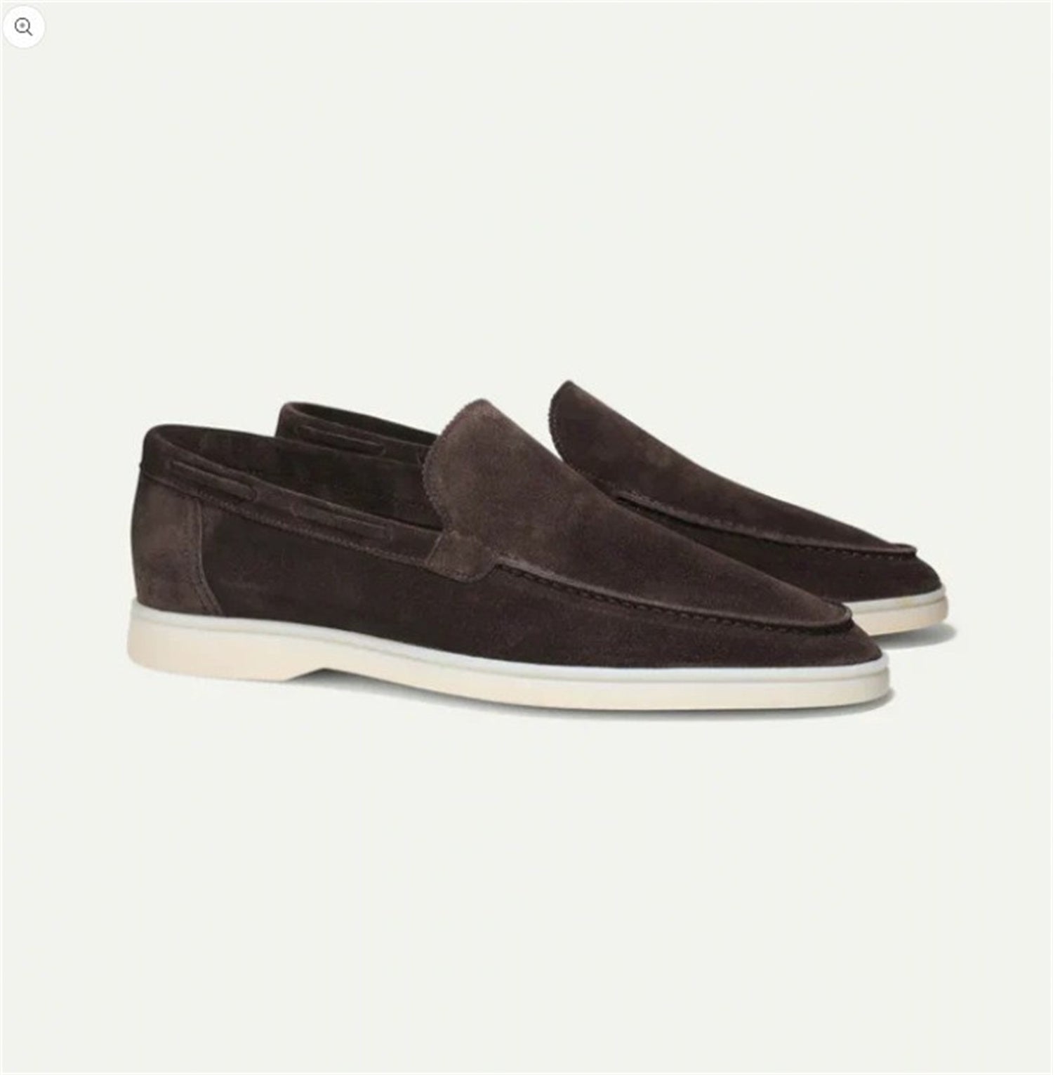 One-pedal Driving Flat Shoes With Frosted Suede