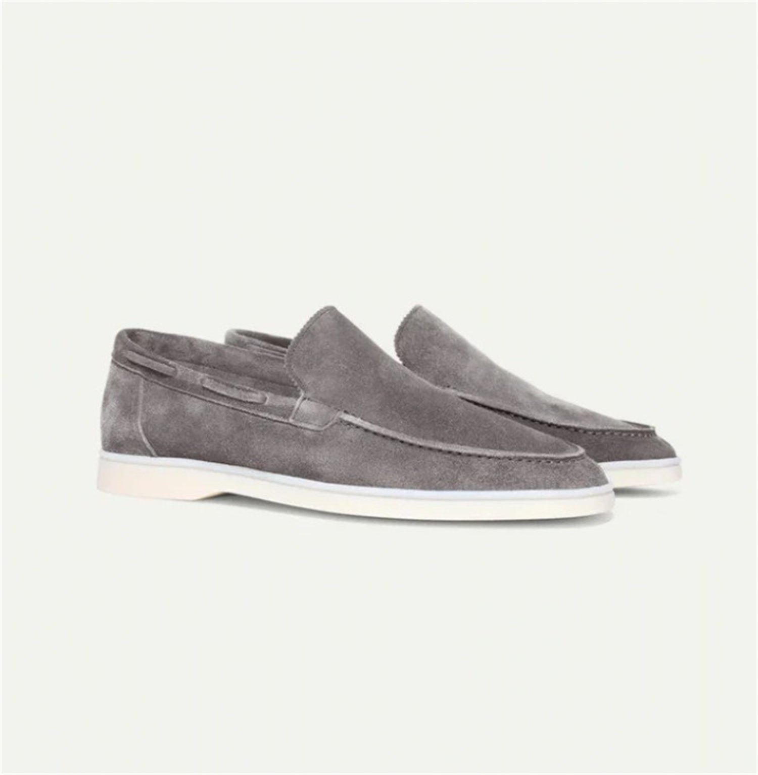 One-pedal Driving Flat Shoes With Frosted Suede