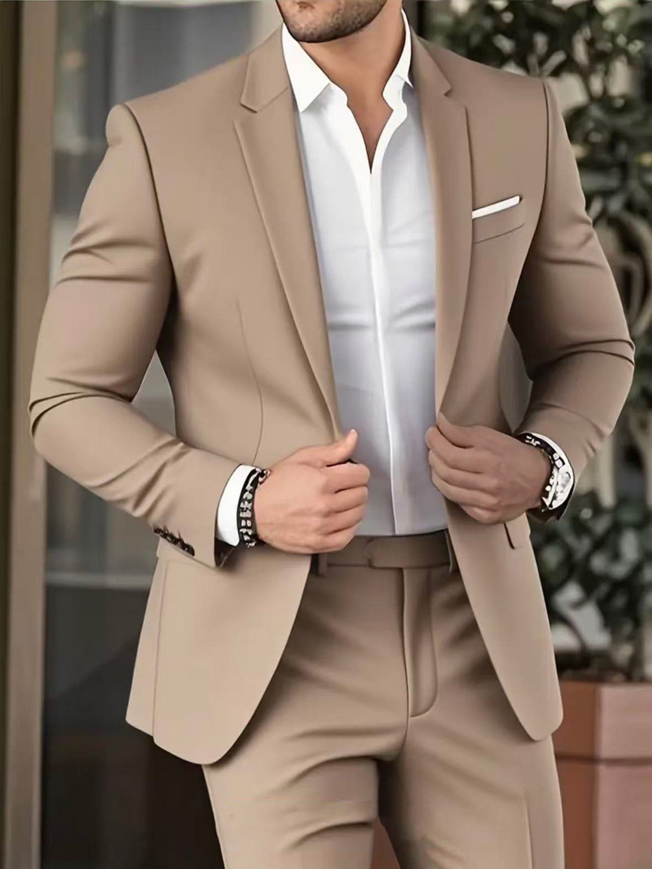 Elegant Banquet Gown Slim-Fit Fashionable Suit And Trousers For Men