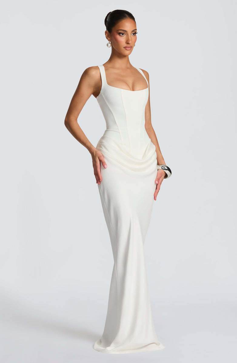 Women's Strapless Sleeveless Sheath Maxi Dress