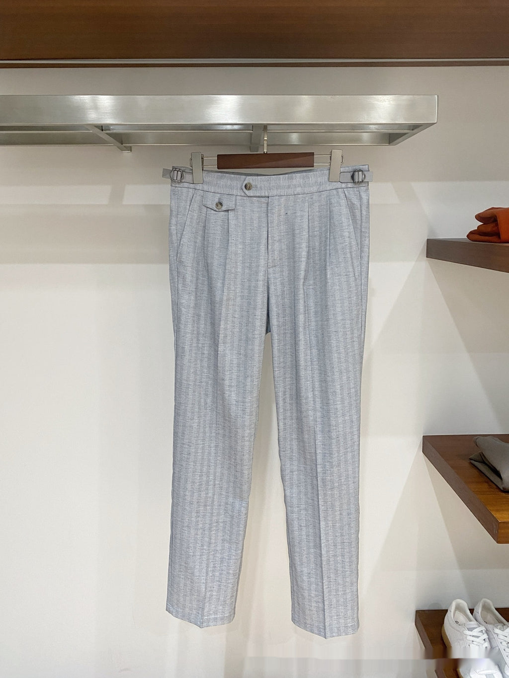Men's Business-Casual Solid-Color Dress Trousers