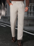 Men's Business Formal Suit Trousers Straight-Leg Pants