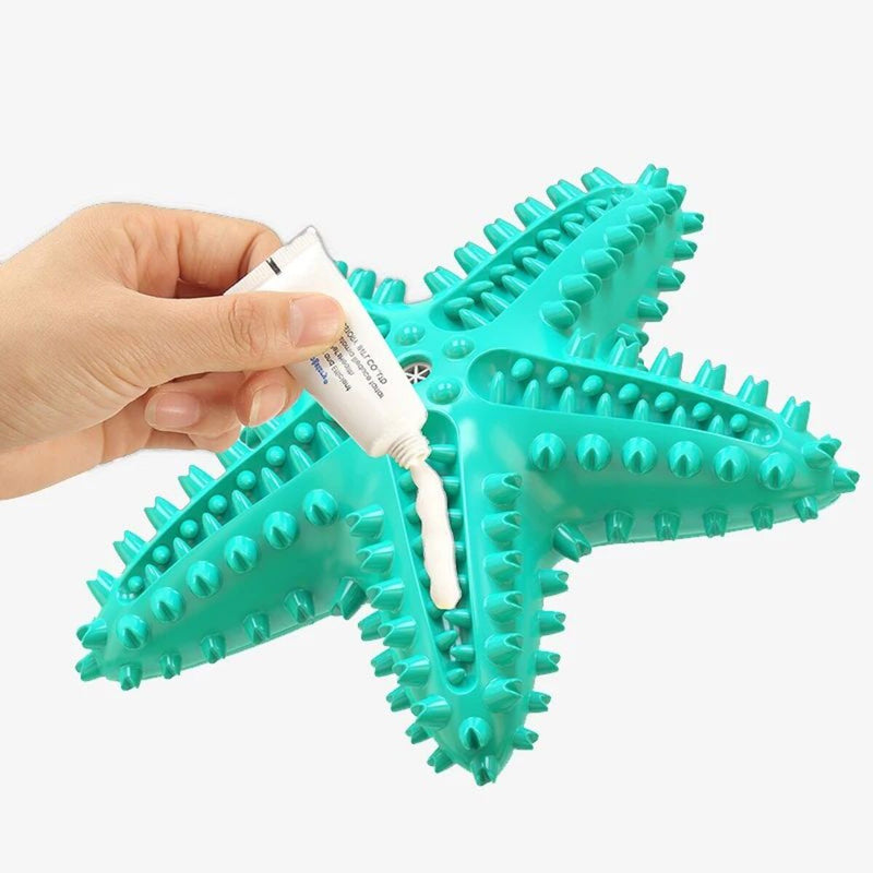 Brinquedo Interativo para Cães Grandes – Estrela-do-mar com Som, Limpeza dos Dentes