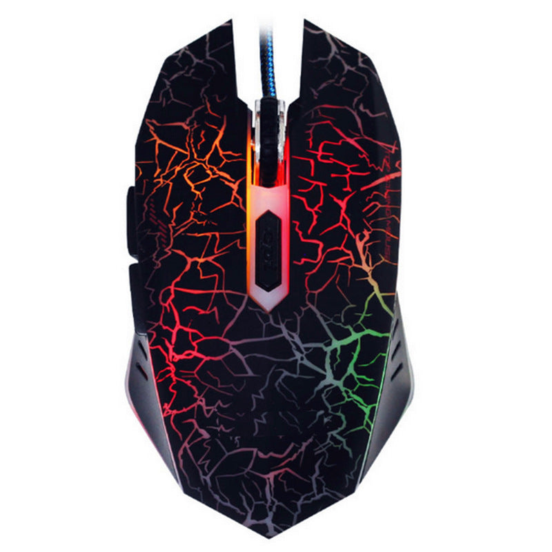 Conjunto de Teclado e Rato Gaming com Fios – Teclado com Iluminação Tricolor e Rato Luminoso