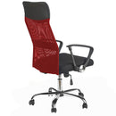 Ergonomic office chair with raised back - red-2