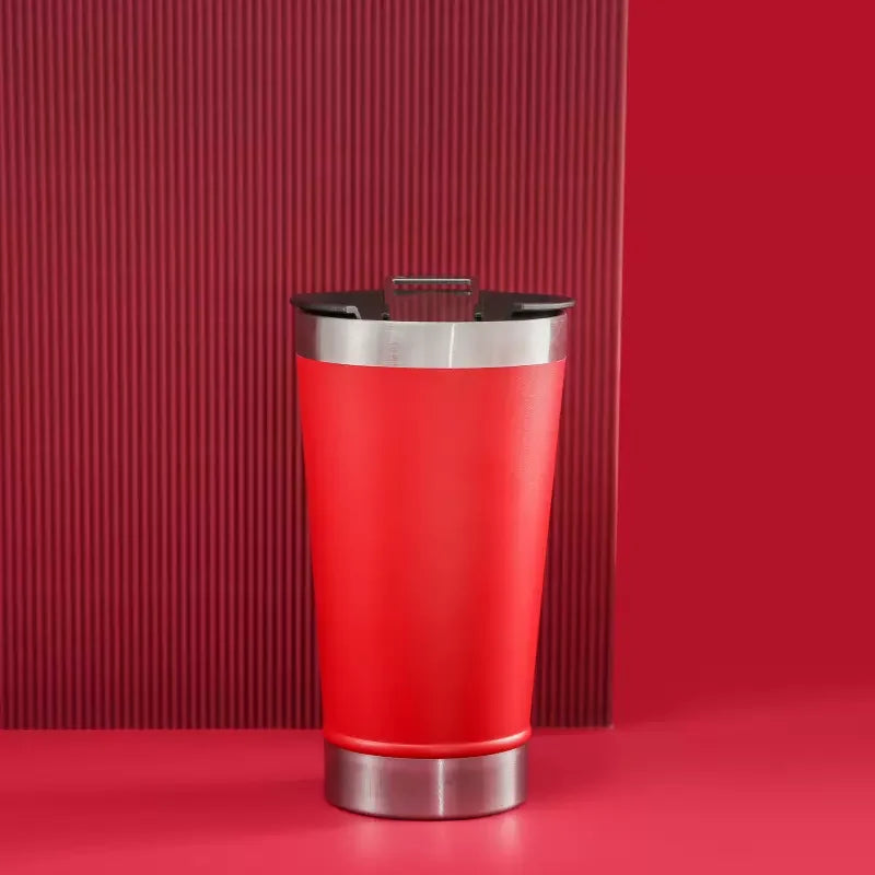 SKYTUR Copo Térmico Aço Inox 473ml + Tampa E Abridor Para Cerveja Suco Refrigerante Temperatura Quente e Gelado - ENVIO RAPIDO