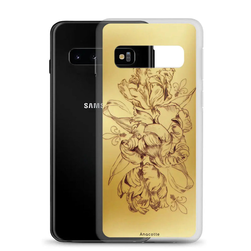 Anacotte Modern Luxury gold Blooming Floral Samsung Case-1