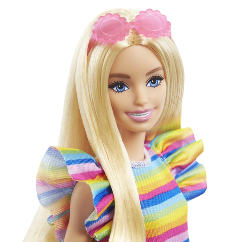 Boneca Barbie com vestido arco-íris-2