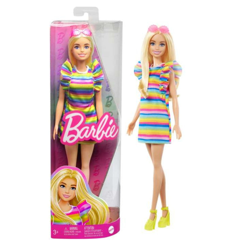 Boneca Barbie com vestido arco-íris-0