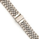 Stainless Steel Link Bracelet Band - The Perth in Silver - Compatible with Apple Watch Size 42mm to 45mm-3
