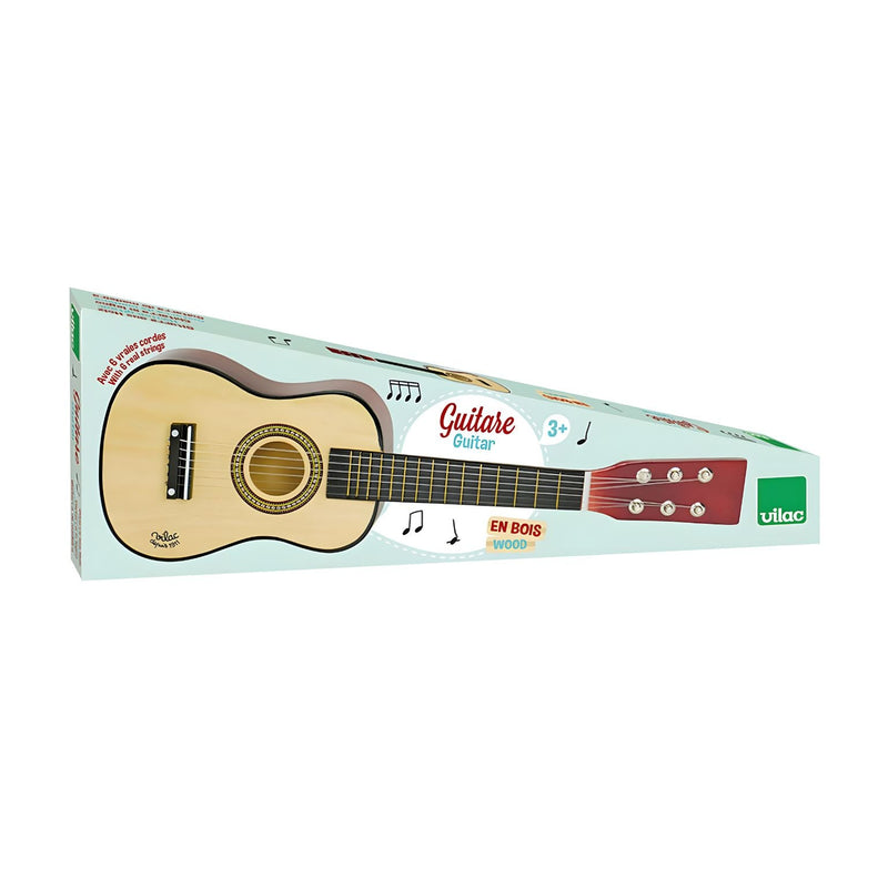 Guitarra de Madeira natural-2