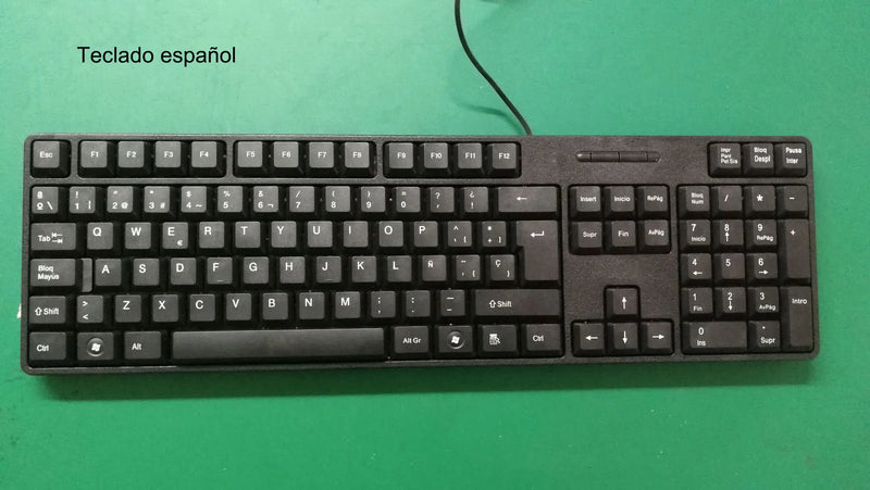 Espanhol francês russo árabe carta keycaps teclado para jogos usb com fio 104 teclas para computador