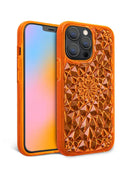 Neon Orange Kaleidoscope iPhone Case-3