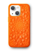 Neon Orange Kaleidoscope iPhone Case-4
