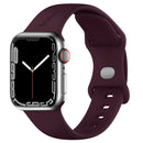 Silicone Sports Band Burgundy with Silver Pin - The Noosa - Compatible with Apple Watch Size 38mm to 41mm-0