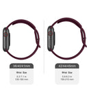 Silicone Sports Band Burgundy with Silver Pin - The Noosa - Compatible with Apple Watch Size 38mm to 41mm-2