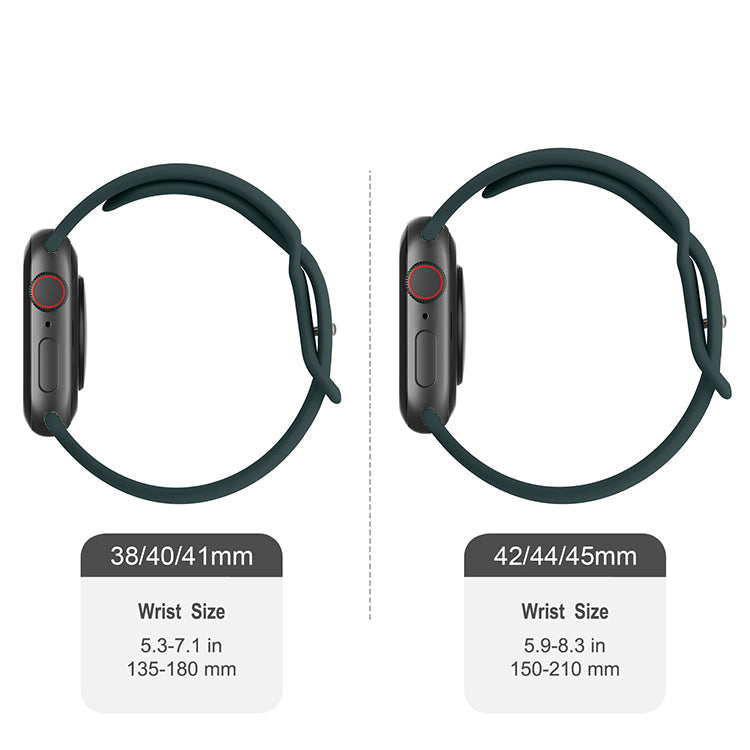 Silicone Sports Band Royal Green with Silver Pin - The Noosa - Compatible with Apple Watch Size 38mm to 41mm-2