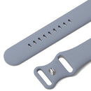 Silicone Sports Band Stardust Grey with Silver Pin - The Noosa - Compatible with Apple Watch Size 42mm to 45mm-1