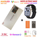 2025 hk10 ultra 3 max relógio inteligente original 4gb rom ai robô compartilhamento de rede amoled nfc bússola gps smartwatch para iso android