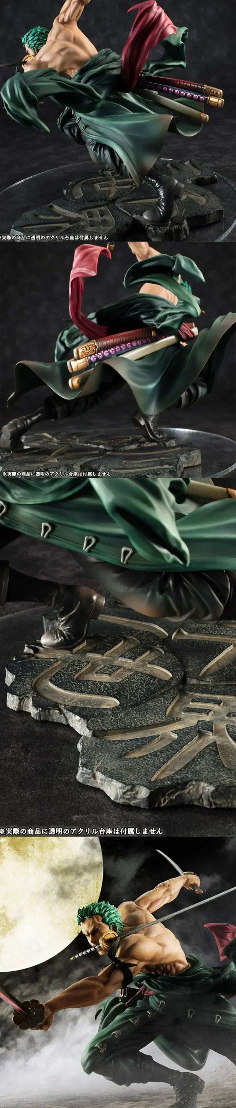 One Piece Anime Action Figure, GK Roronoa Zoro, Três Lâminas, Manga Sa-maximum, Estátua, Modelo de Coleção, Brinquedo, Quente, 10cm