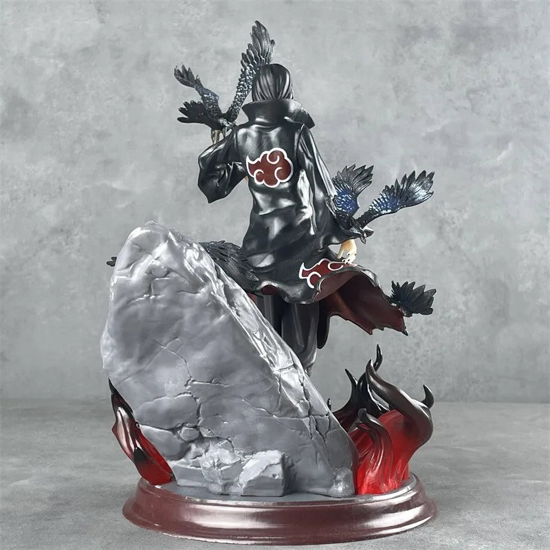 Naruto Anime Modelo Toy, Estátua Uchiha Itachi, Decoração para Casa Ornamento para Namorado, Presente Popular, 28cm