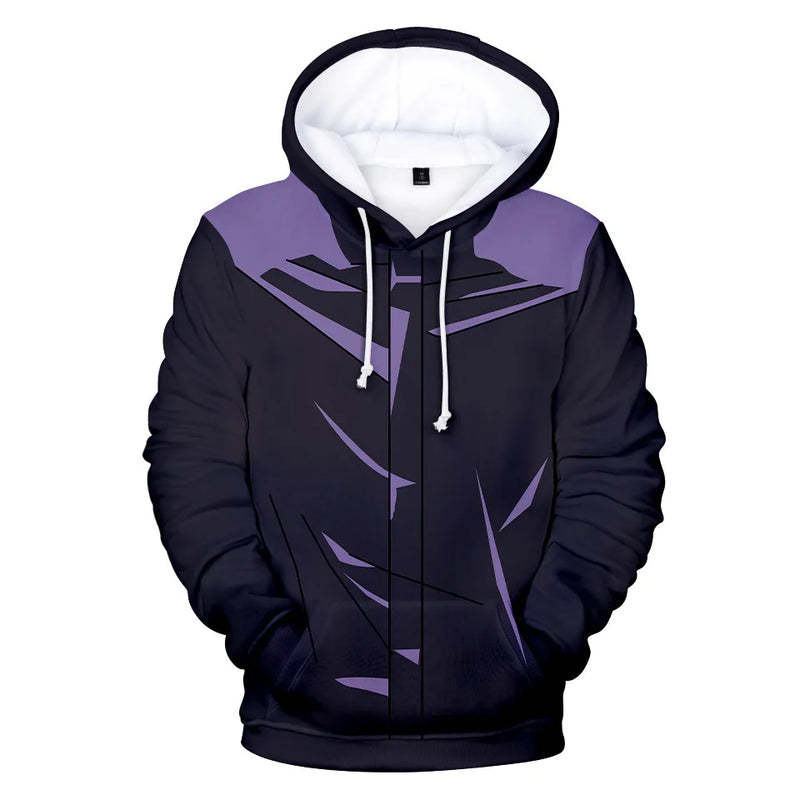 Pulôver com Capuz Masculino 3D Anime 2024 – Casual, Solto, Estilo Harajuku