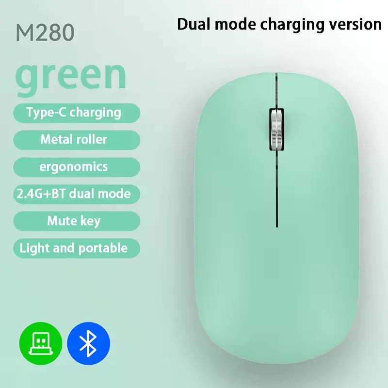 Xiaomi mouse sem fio tipo-c carregamento silencioso clique portátil escritório ergonômico portátil universal leve jogo de escritório sem ruído