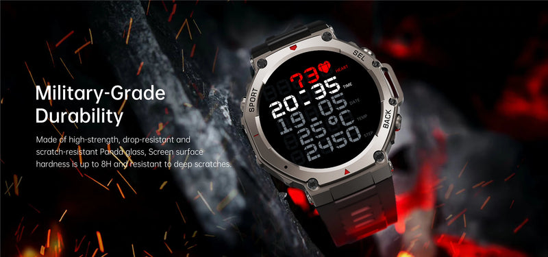 2025 novo relógio inteligente militar embutido gps bússola barométrica altímetro 5atm à prova dwaterproof água esporte smartwatch masculino chamada bluetooth