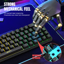 HXSJ-V200 Teclado com fio Mini Gaming, K68 RGB Streamer, membrana sem gestos de 19 teclas, sensação mecânica para jogo ou escritório