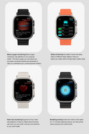 Dt ultra 3 smartwatch tela amoled 4gb mp3 mp4 player bluetooth rede compartilhamento app loja chatgpt inteligente ai relógio masculino sportwatch