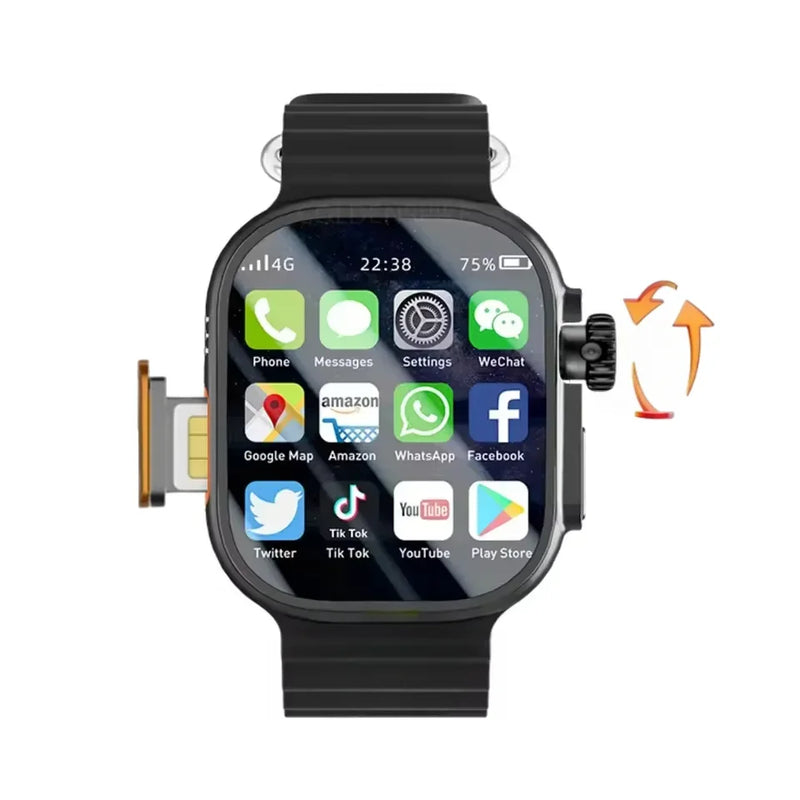 Original 4g relógio inteligente cds9 rotação puxar câmera gps wifi rastreador de freqüência cardíaca 256gb armazenamento download aplicação relógio esportivo