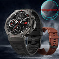 2025 novo relógio inteligente militar embutido gps bússola barométrica altímetro 5atm à prova dwaterproof água esporte smartwatch masculino chamada bluetooth