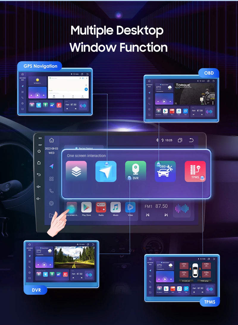 1 din android rádio estéreo do carro 10.1 girar tela de toque removível para universal carplay navegação gps bluetooth wifi autoradio