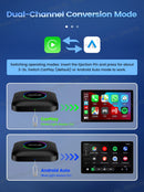 Android Auto Wireless Android 13.0 TV Box CarlinKit Portátil CarPlay AI Box Wireless CarPlay Suporte para reprodução de vídeo para Netflix YouTube Volkswagen Audi Golf Mercedes Benz Ford Fiat Toyota etc.