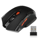 Mouse sem fio 2.4g, receptor usb, 6 botões, profissional, óptico, sem fio, usb, rolagem direita, para laptop, pc gamer