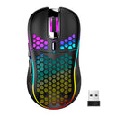 Rato de jogo com fio em favo de mel RGB Backlight 7200 DPI ajustável Ergonômico USB Ratos de computador para Windows PC e jogadores de laptop