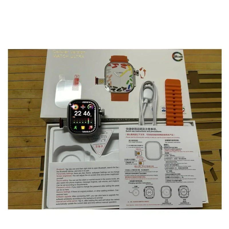 All-link Network smartwatch CDS9 4G 256GB de armazenamento, câmera rotativa integrada, aplicativo GPS WIFI, rastreador de frequência cardíaca, relógio esportivo