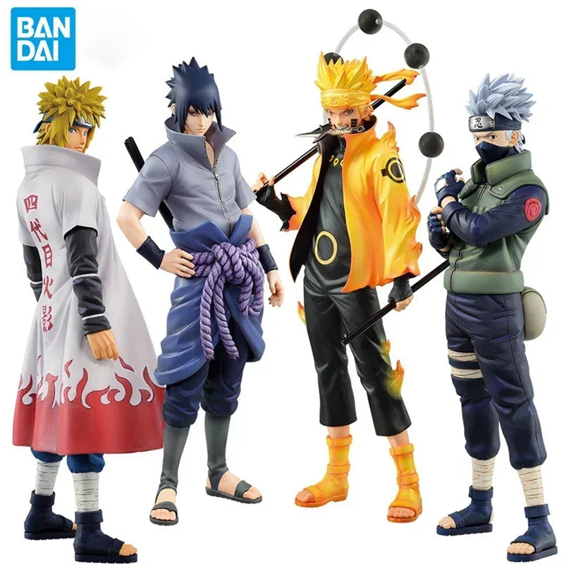 Naruto Shippuden – Figura de Ação 20 cm (Sasuke, Kakashi, Minato) | Bandai Colecionável