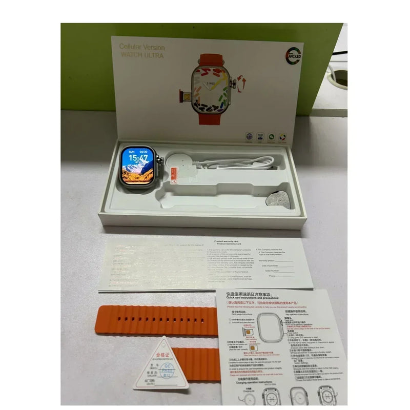 All-link Network smartwatch CDS9 4G 256GB de armazenamento, câmera rotativa integrada, aplicativo GPS WIFI, rastreador de frequência cardíaca, relógio esportivo